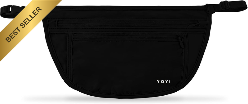 Money Belt, Hidden Anti-Theft Waist Bag, Passport Wallet