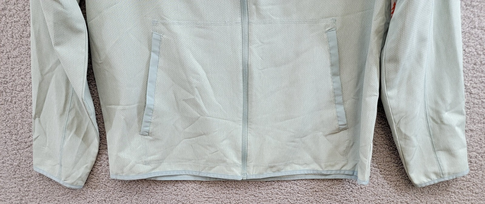 BASS OUTDOOR Trail Jacket Mens L Silver Blue Cationic Mock Neck Full Zip Closure - Picture 4 of 17