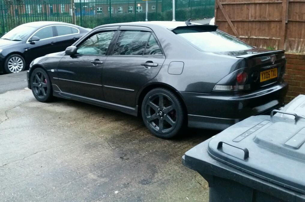 Genuine dark Altezza wind deflectors and rear Hic window spoiler fits