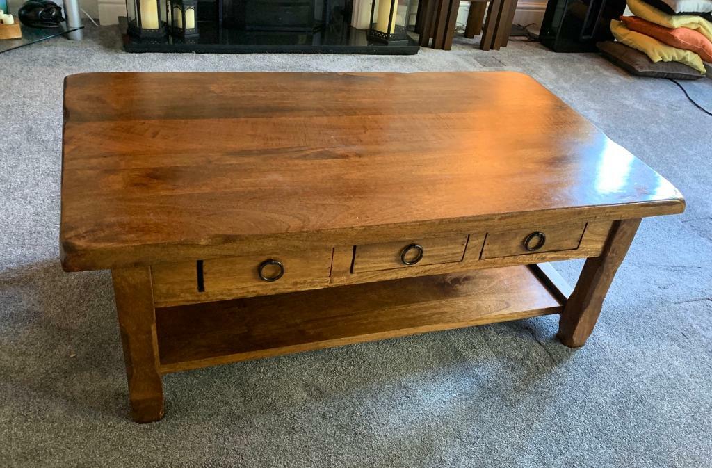Solid Dark Wood Coffee Table | in Cookham, Berkshire | Gumtree