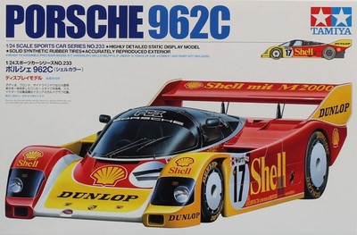Tamiya 1:24 Porsche 962 C 962C Dunlop Shell Sport Car Series Plastic Kit 24233