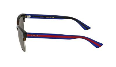 Pre-owned Gucci Gg0056s 004 Havana & Blue Sunglasses Gafas De Sol Oculos De Sol Gray Lens In Gray Gradient Lenses