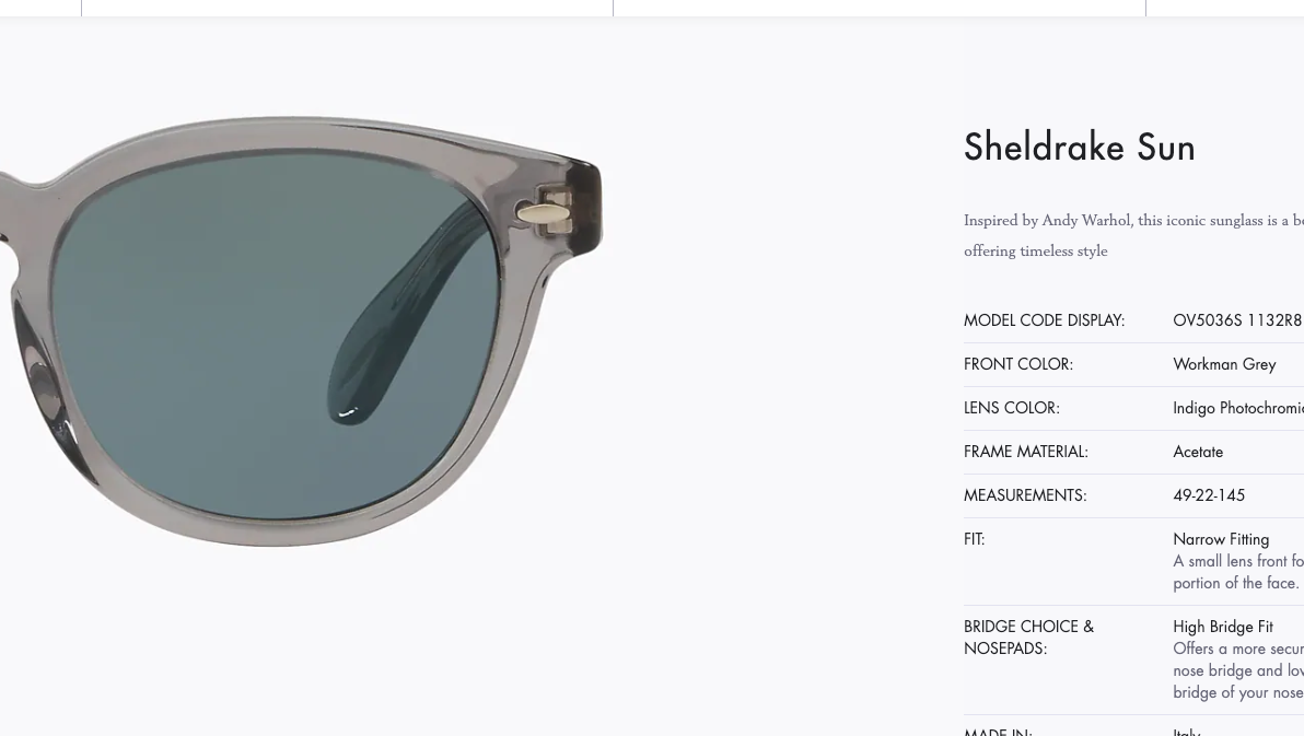 Pre-owned Oliver Peoples Sheldrake Sun Msrp$506 Indigo Photochromic Robert Downey Jr. Fav