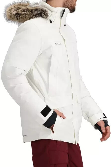 Pre-owned Obermeyer $399  Ridgeline Insulated Ski Jacket With Faux Fur (men's), White, M