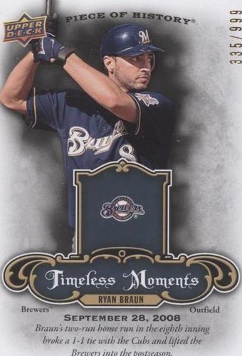2009 Upper Deck A Piece of History - Ryan Braun #TM-RB