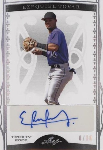 2022 Leaf Trinity - Ezequiel Tovar #BA-ET1