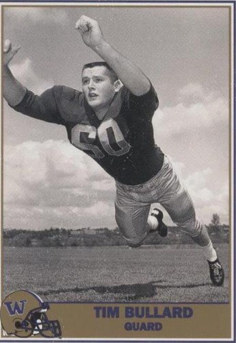1992 Pacific Washington Huskies Football Greats Tim Bullard #80