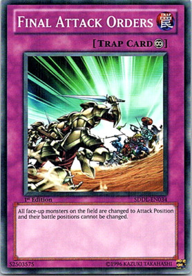 Final Attack Orders SDDL-EN034 Yu-Gi-Oh! Light Play 1st Edition
