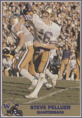1992 Pacific Washington Huskies Football Greats Steve Pelluer #5