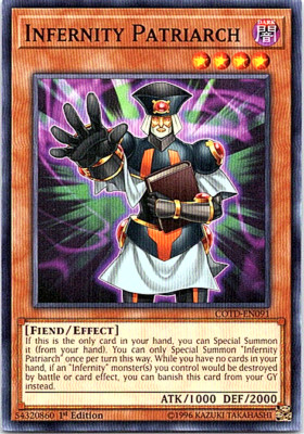 Infernity Patriarch COTD-EN091 Yu-Gi-Oh! Card Light Play 1st Edition 