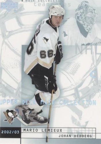 2002-03 Upper Deck Mask Collection - Johan Hedberg Mario Lemieux #70