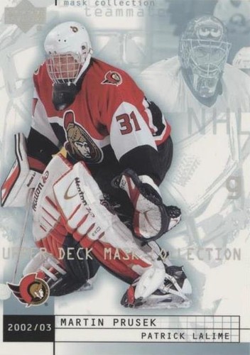 2002-03 Upper Deck Mask Collection - Martin Prusek Patrick Lalime #59