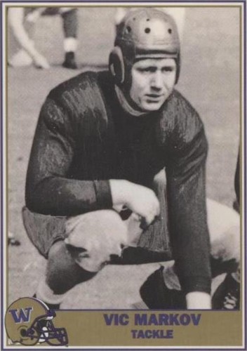 1992 Pacific Washington Huskies Football Greats Vic Markov #58