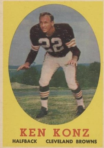 1959 Topps Football #054 Kenny Konz STARX 9 MINT (CS133192) | eBay