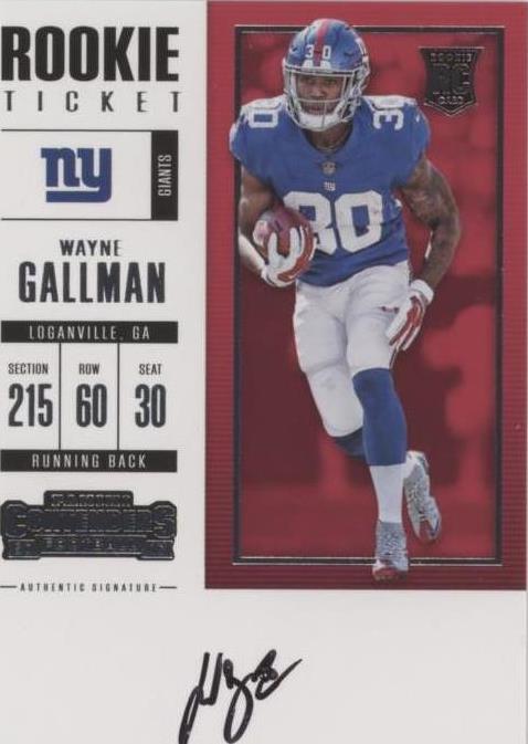 2017 Panini Contenders Wayne Gallman #316