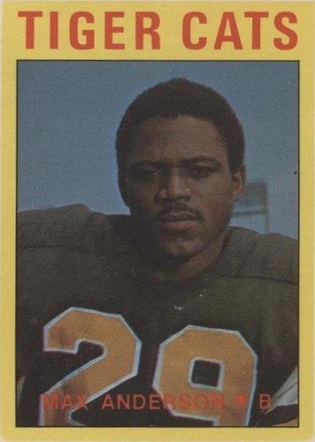 1972 O-Pee-Chee Canadian Football League Max Anderson #13