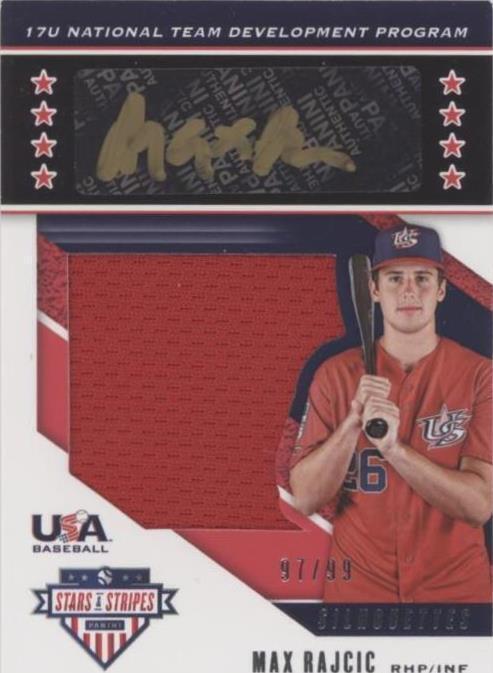 2019 Panini USA Baseball Stars & Stripes - Max Rajcic #USA-DT