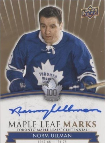 2017 Upper Deck Toronto Maple Leafs Centennial - Norm Ullman #MLM-NU