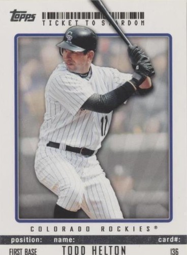 2009 Topps Ticket To Stardom - Todd Helton #136