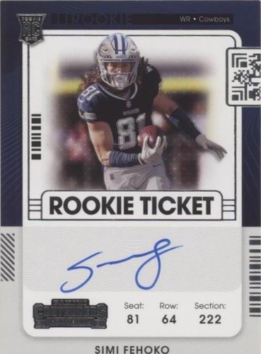 2021 Panini Contenders Simi Fehoko #141