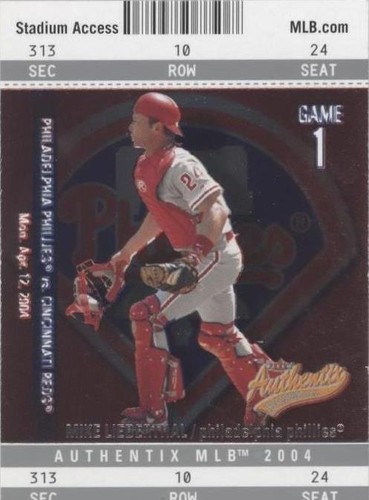 2004 Fleer Authentix - Mike Lieberthal #39