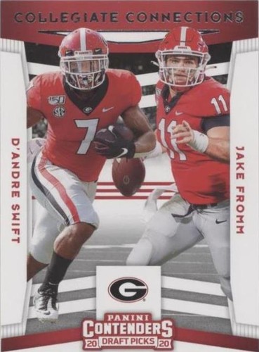 2020 Panini Contenders Draft Picks D'Andre Swift Jake Fromm #11
