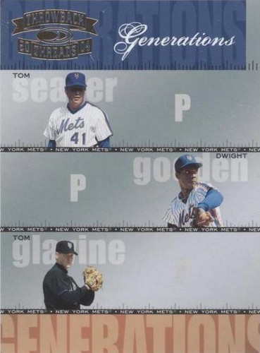 2004 Donruss Throwback Threads - Dwight Gooden Tom Glavine Tom Seaver #G-12