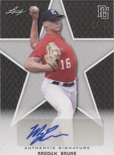 2020 Leaf Perfect Game National Showcase - Maddux Bruns #BA-MB1