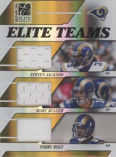 2006 Donruss Elite Marc Bulger Steven Jackson Torry Holt #ET-23