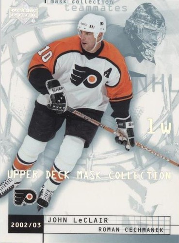 2002-03 Upper Deck Mask Collection - John LeClair Roman Cechmanek #63