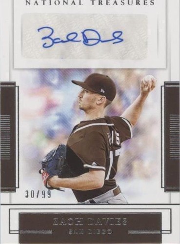 2020 Panini National Treasures - Zach Davies #S-ZD