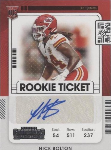 2021 Panini Contenders Nick Bolton #174