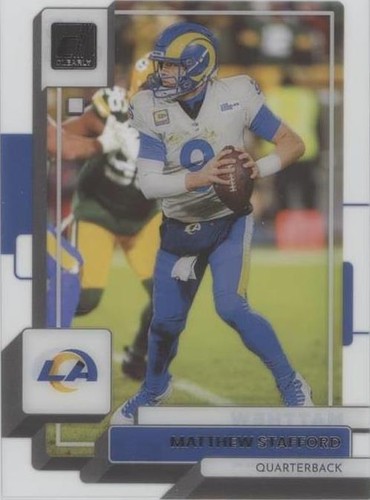 2022 Panini Clearly Donruss Matthew Stafford #27