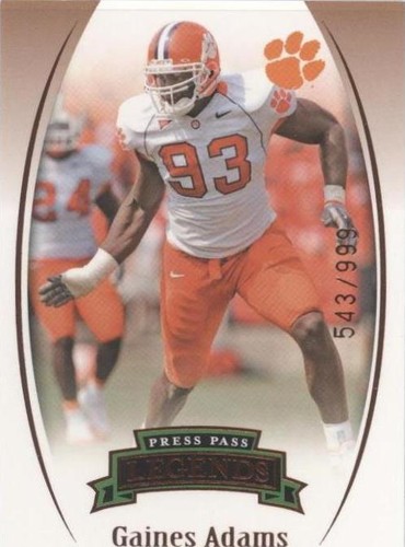 2007 Press Pass Legends Gaines Adams #B-10