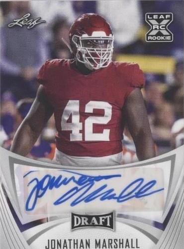 2021 Leaf Draft Jonathan Marshall #BA-JM2