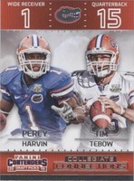 2015 Panini Contenders Draft Picks Percy Harvin Tim Tebow #2