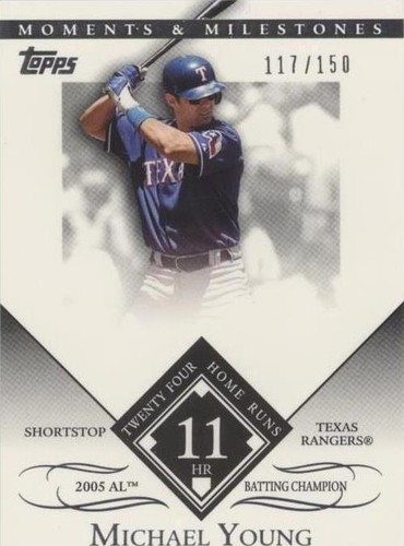 2007 Topps Moments & Milestones - Michael Young #112-11