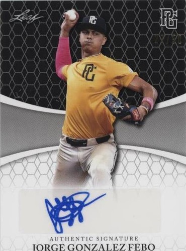 2022 Leaf Perfect Game National Showcase - Jorge Gonzalez Febo #BA-JGF