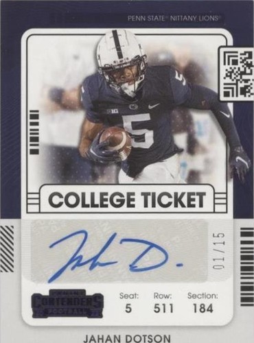 2022 Panini Chronicles Draft Picks Jahan Dotson #CCT-JDO