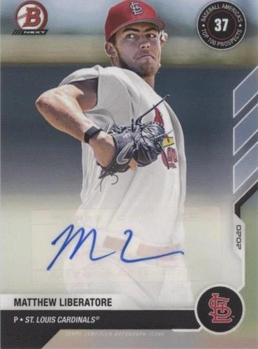 2020-21 Bowman Next Topps Now Baseball America Top 100 Prospects - Matthew Liberatore #BA-29A