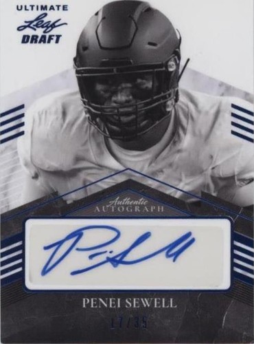 2021 Leaf Ultimate Draft Penei Sewell #PA-PS1