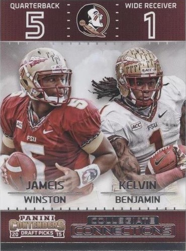 2015 Panini Contenders Draft Picks Jameis Winston Kelvin Benjamin #23