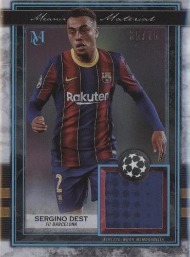2020-21 Topps Museum Collection UCL Sergino Dest #MMR-SD