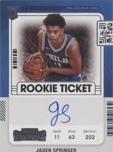 2021-22 Panini Contenders - Jaden Springer #128