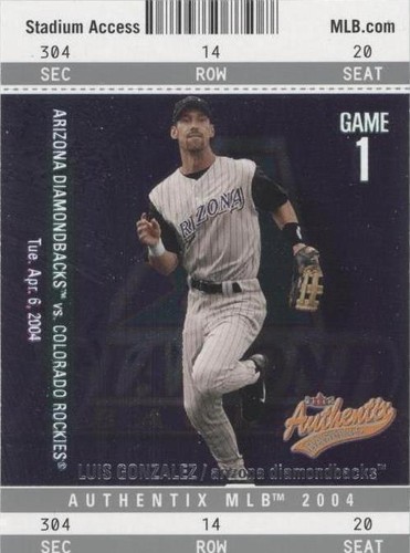2004 Fleer Authentix - Luis Gonzalez #58