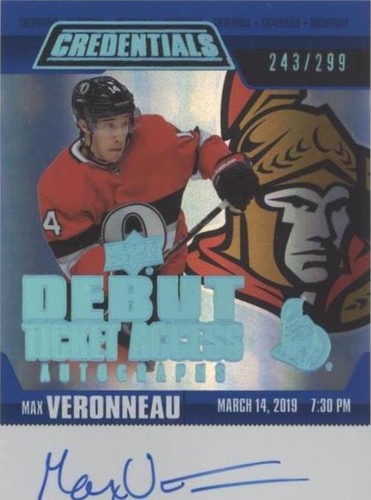 2019-20 Upper Deck Credentials - Max Veronneau #RTAA-MV