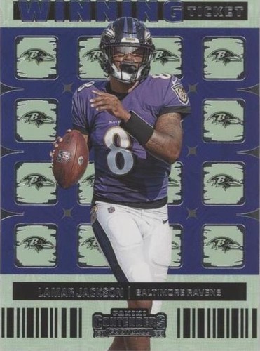 2022 Panini Contenders Lamar Jackson #WT-LJA