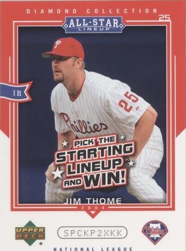 2004 Upper Deck Diamond Collection All-Star Lineup - Jim Thome #AS-JT