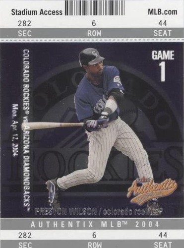 2004 Fleer Authentix - Preston Wilson #26