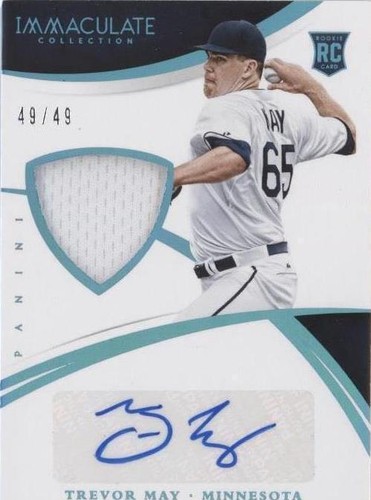 2015 Panini Immaculate Collection - Trevor May #128